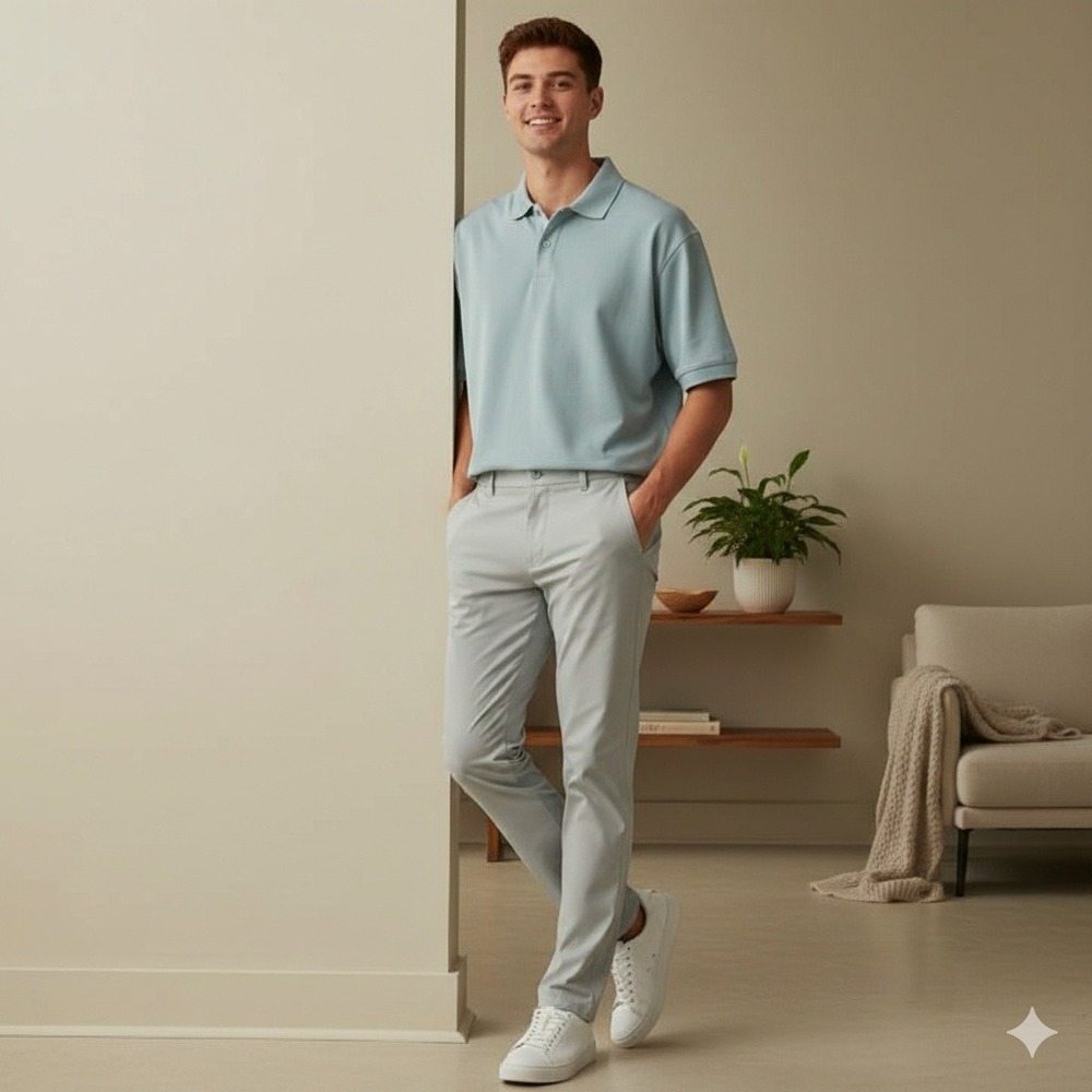 Good Good Golf Mens Performance Pants Light Grey Stretch Tapered‎ 30